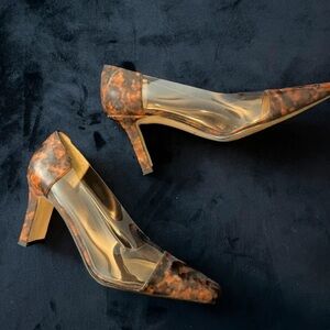 J.Renee Tortoiseshell and Clear Heels